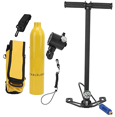Tauchausrüstung, 0,5L Mini Tauchflasche Sauerstoffflasche mit 5-10 Minuten Fähigkeit, Tragbar Tauchtank Kit Mini Tauchflasche mit Pumpe für Unterwasser Explorationsrettung(#2)