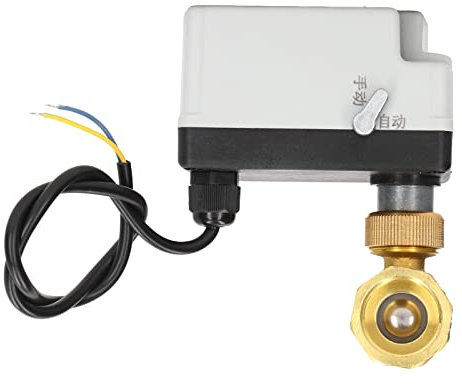 Normalerweise geschlossenes Kugelventil, DN20 2-Wege-DC12V~24V 15° Tropfwassergeschütztes Messingventil Elektrisches Kugelventil für Synchronmotor