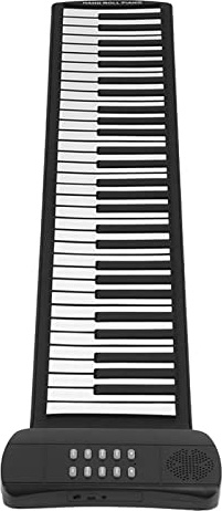 Pianoforte Digitale Portatile, Tastiera a 61 Tasti Pieghevole con 16 Toni e 6 Demo, Supporto MIDI e Uscita Cuffie, per Bambini e Principianti