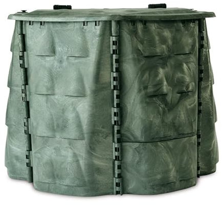 BAUER Komposter | Schnellkomposter | Thermokomposter | 700 L | 10mm Starke Wände aus hochwertigem Polyethylen mit Schaumstoffkern | Ausgeklügeltes Belüftungssystem | Mit antibakterieller Behandlung