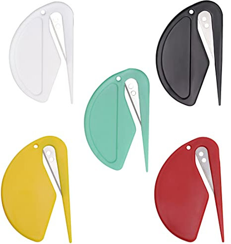 CUHZA Taglierina per buste da 5 pezzi, taglierina da scrivania, taglierina per buste in plastica, taglierina per buste, scatole, taglio carta, efficiente strumento di apertura della posta per pacchi