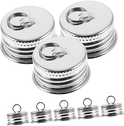 SHOWERORO 20Pcs Reusable Aluminum Bottle Caps Sealing Caps for Jars Practical Lids for Juice Cups Jars and Home Brewing Leak Covers