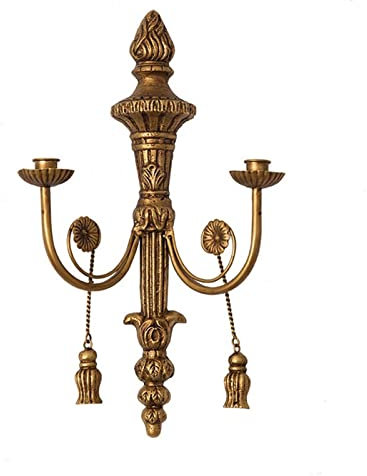 HEXEH Kerzenhalterhalter Vintage Light Luxury Candlestick Porch Corridor Wanddekoration Wandmontierter Kerzenhalter aus Eisen Kandelaber