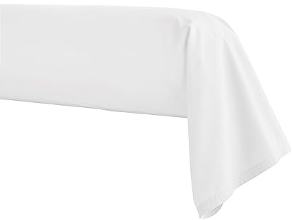 Taie de traversin en Percale de Coton, Première, Blanc, 43x230 cm, Essix