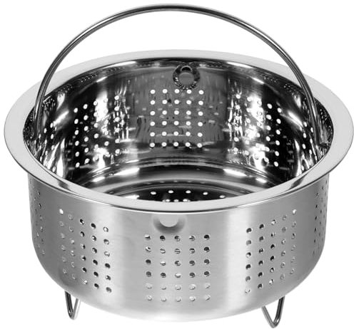 Luxshiny Edelstahl-Dampfkorb Metall-Dampfeinsatz Gemüse Sieb Reiskocher Dampfgarer Kochtopf Für Elektrischen Schnellkochtopf 14 Cm