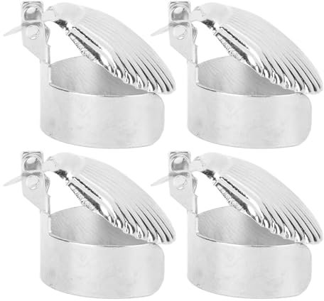 Bewinner 4-teiliger Kerzenlöscher, Automatischer Kerzenlöscher, Automatischer Kerzendochtlöscher-Stopper, Kerzenschutz-Dochtflammenlöscher Zum Sicheren Löschen der Kerzenflamme (Silver)