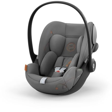 CYBEX Gold Cloud G i-Size Comfort infant car seat, Incl. newborn insert, From birth to approx. 24 months, For children from 40 cm to 87 cm, Max. 13 kg, Lava Grey