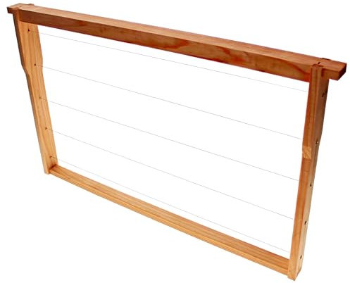 Dadant US Brutraum Rahmen 482 x 285 mm mit HOFFMANN Seiten 5-Fach waagerecht verdrahtet verpackt zu 44 Stück…