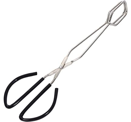 SEWOART Pinza per Carbone da Barbecue in Metallo Inossidabile, Manico, Antiscivolo e Portatile, per Cottura e Grigliata all'Aperto