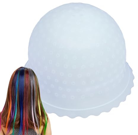 Gorros para Resaltar - Tapa De Silicona para Mechas con Ganchillo - Reutilizable Teñido Cabello Resalte Gorro Gancho Salón De Peluquería | para Cabello Largo Corto