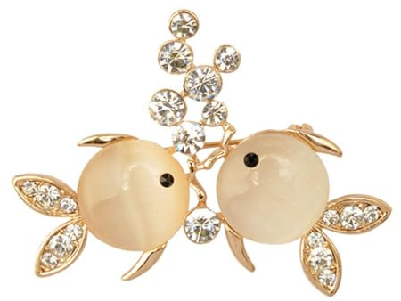 VALICLUD Strass Brosche Fisch Brosche Damen Tier Damen Brustnadel Golden