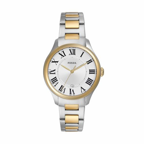 Fossil Gilmore Watch for Women, Quartz Three Hand Date Movement with Stainless Steel or Leather Strap