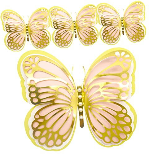 ibasenice Schmetterling Wandaufkleber Set 3d Schmetterlinge Aufkleber Für Mädchen Zimmer Dekorative