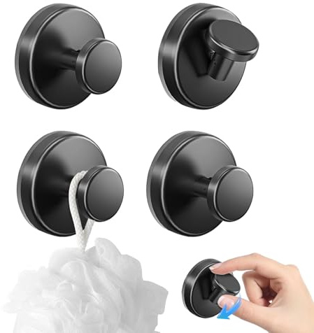 Dayinkes 4PCS Saugnapfhaken, Saugnapfhaken für Dusche, faltbare Handtuchhaken, abnehmbare Duschhaken, No-Punch Badhaken, geeignet für Bad, Küche und Schlafzimmer (grau)