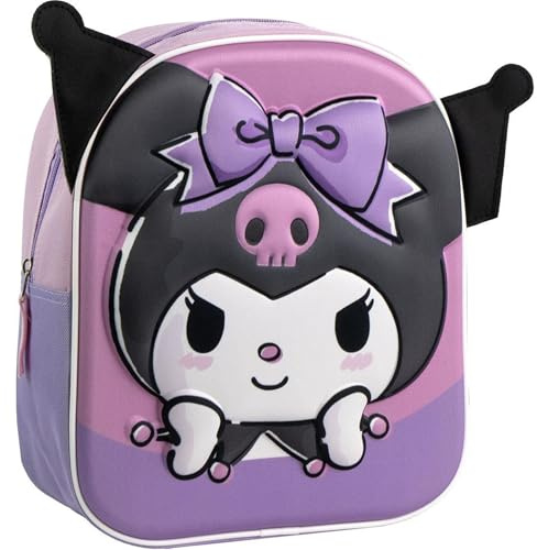 CERDÁ LIFE'S LITTLE MOMENTS Children's 3D Applications Kuromi-Measures Backpack Hello Kitty 22 x 27 x 10 cm, Unisex Children, Mod. 31, Mod. 31 EU, 22.0x27.0x10.0 cm