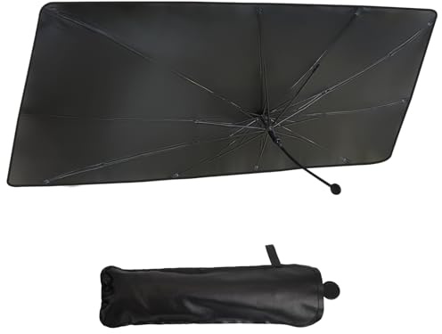 SLshiBo Auto Sonnenschutz Frontscheibe 135 x 73 cm – Faltbar Windschutzscheibe Sonnenschutz mit ‑Skelett UV‑Schutz & Wärmeisolierung Windschutzscheibe Sonnenschirm – für SUV/PKW