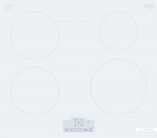 PUE612BB1J - Piano cottura induzione 4 fuochi, Vetroceramica, colore Bianco