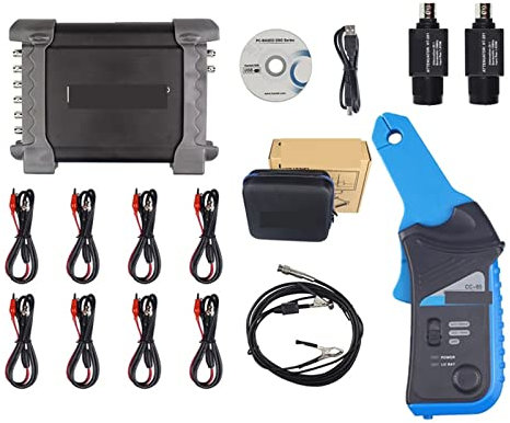 Sonda de osciloscopio con atenuador pasivo HT201 1008C Almacenamiento de PC automotriz USB Generador programable de 8 canales para profesionales y aficionados al bricolaje(1008C CC65 HT201X2)