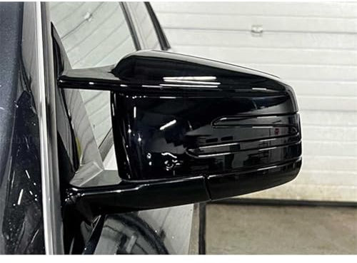 PAPEP Auto Spiegelkappen für Mercedes Benz CLS 2012-2017 W204, Rückspiegelkappe Ersatz für Seitenspiegel Abdeckung Rückspiegelgehäuse Rückspiegelkappe,Black