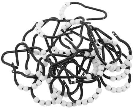 Garneck 20pezzi Ganci in Plastica per Tende da Doccia Perline Ganci Ad Anello per Tende da Doccia Scorrevoli per Arredamento Bagno