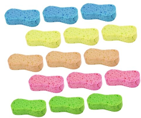 Cabilock 15 pièces Éponges de Lavage Auto sans Rayure Applicateurs Mousse Polyvalents pour Nettoyage Voiture Cuisine Salle de Bain et Surfaces Délicates Couleur Aléatoire Couleur Aléatoire