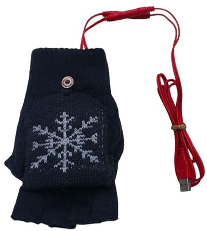 Guanti riscaldati USB senza dita, guanti invernali – scaldamani ricaricabili per donne e uomini, guanti da equitazione per la stagione fredda, per snowboard, escursionismo, caccia, sci, zaino