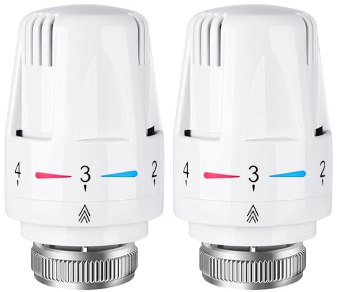 Thermostatic Radiator Valve, 2-Pack TRV Radiator Valves for Precise Temperature Control, Energy Saving Heating System, Compatible with Home Office Bedroom