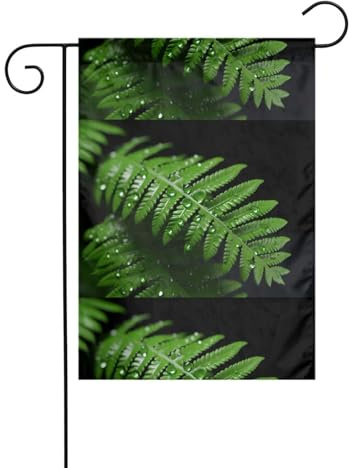 Gartendekoration Gartenflagge 30,5 x 45,7 cm WHJSSF hellgrüne Farne Bild dick und verschleißfest für Garten Blumentöpfe und Rasen