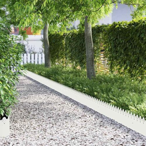 Générique Bordures de pelouse 20 pcs Blanc 103 x 0,05 x 22 cm Acier,Quincaillerie,Clôtures & barrières,Murets & Bordures de Jardin,Blanc,18.3 KG,874748