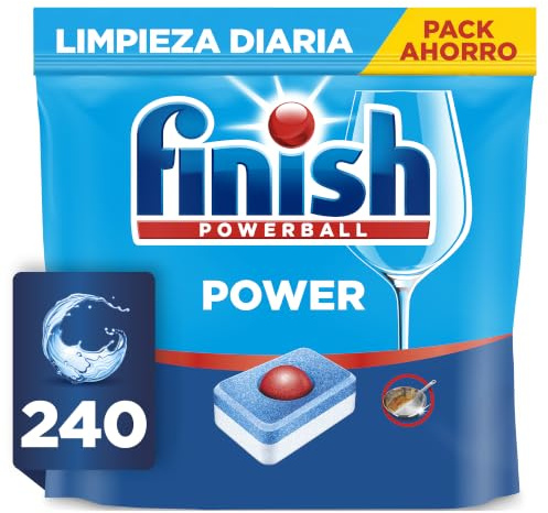 Finish Powerball Power All in 1 Pastillas para el lavavajillas Regular 240 Pastillas (3 x 80 Pastillas)