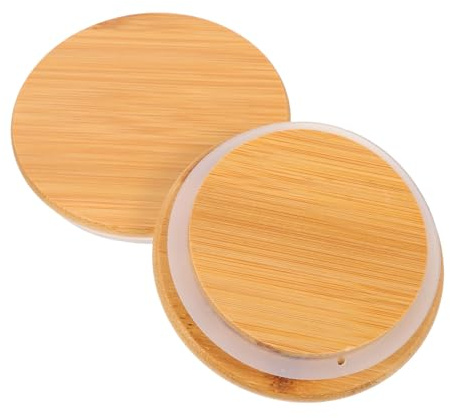GALPADA Coperchi per Teiera in Legno 2 Pezzi Guarnizione in Silicone, Ricambio per Brocca D'acqua, Bordi Levigati, Tappo Protettivo per Uso Domestico