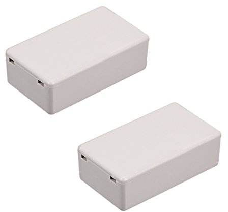 sourcing map DIY Anschlussdose Gehäuse 2Stk. 71x41x23mm Elektronische Kunststoff Kasten Grauweiß | Kunststoff Kasten Grauweiß
