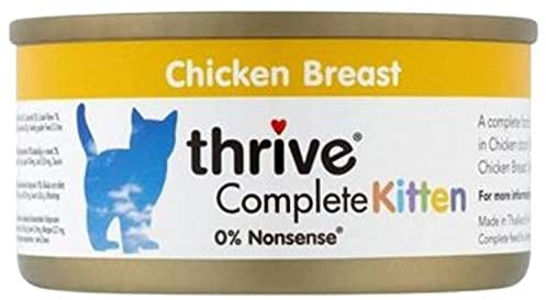 thrive Katze Complete - 100% Katzenvollnahrung Kitten Hühnchenbrust (12-er Pack)