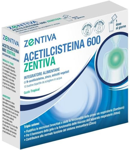 Acetilcisteina 600 Zentiva, Polvere, 10 Bustine
