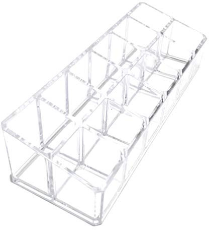 Acrylic Bathroom Organiser, Makeup Storage Box, , Practical Dressing Clear Table Organiser, Nail Polish, Lipstick, Jewelry, BPA-free Plastic , Cosmetics Lipsticks Make Up Holder (17x6x4)