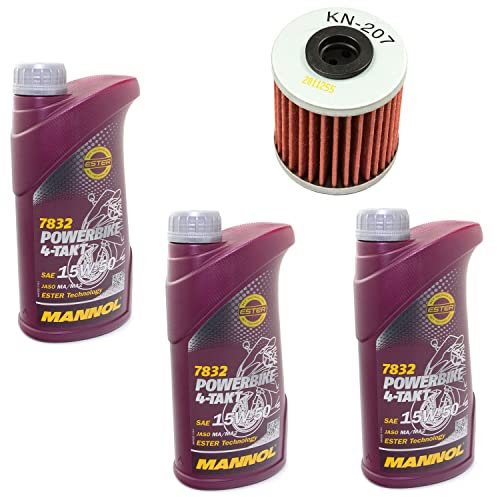 Motoröl Set 15W50 3 Liter + Ölfilter KN207 für Beta