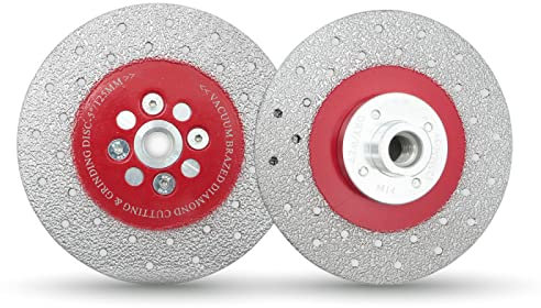 Disco De Corte Y Esmerilado De Diamante Soldado Al Vacío De Doble Cara De 5/125mm De Diámetro De Con Rosca M14, 2 Uds.