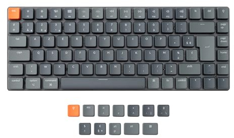 Keychron K3 Clavier mécanique sans Fil Ultra-Mince, 75% Design Clavier Bluetooth/USB avec rétro-éclairage RGB, Interrupteur Optique Marron Bas Profil remplaçable à Chaud pour Mac Windows