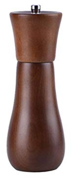 PEPDRO Pepper grinder hand turn sea salt manual household pepper grinder spice black pepper grinder wood Pepper Mills (Color : Dark beech, Size : Big)