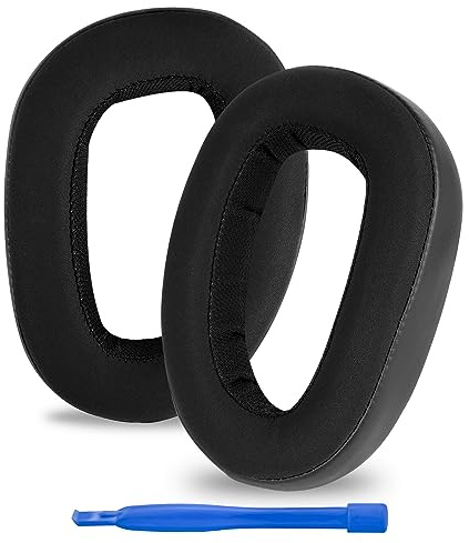 Linkidea Ersättnings-öronkuddar för Sennheiser GSP 600, GSP 670, GSP 500 hörlurar Öronkuddar, öronskydd, headset-öronkuddar (hybrid velour/svart)