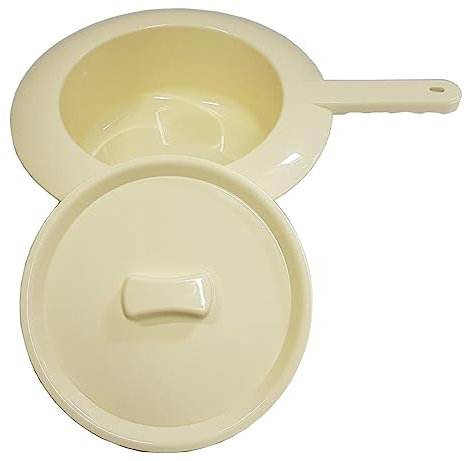 FabaCare Bettpfanne, Stechbecken, Stechpfanne, Toilettentopf, Zimmertopf, Mobile Toilette, Mobiles WC, Nachttopf, Töpfchen, Medizinische Pflege-Bettpfanne für Erwachsene aus Kunststoff