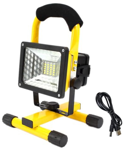 LED Work Lights Rechargeable Floodlight, USB Charging Flood Light Emergency Work Job Site Lights,Waterproof Portable LED Security Light for Outdoor Construction Camping Workshop Travelling Hiking