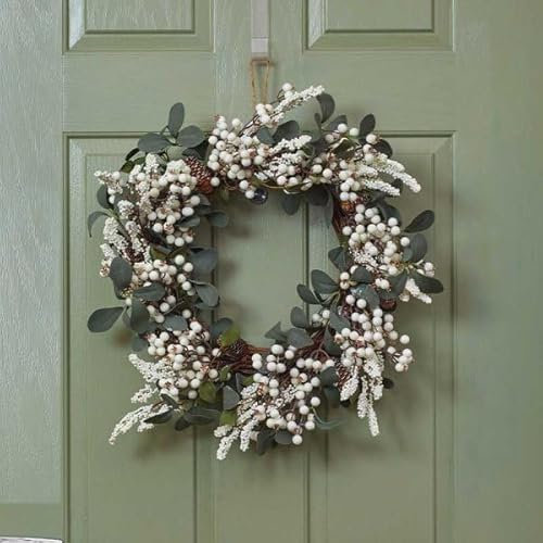 Marco Paul Interiors Artificial hanging wreath Christmas decorations Xmas Christmas Wreath Door Wreath Autumn Wreath Pinecones Christmas Baubles Wreath (60cm Winter Berry)