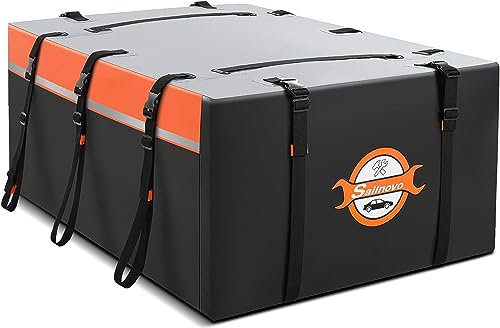 Sailnovo Cofre de Techo Plegable de 20 pies cúbicos, Caja de Almacenamiento Impermeable, Bolsa de Techo para Viajes y Transporte de Equipaje