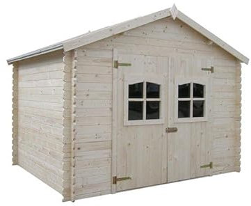 Abri de jardin Ezooza en bois LIVIGNO, surface totale 9.5 m² et épaisseur de paroi 28 mm Meilleure offre en ligne