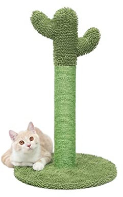 Kratzbaum für große Katzen, Sisalseil, Baumhandtuch, Kaktus, Katzenkratzbaum, Kittern, Kratznetz, Klettergerüst, Springspielzeug, Katze (Größe: B) Vision