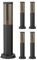 ledscom.de 5 Stück Wegelicht/Pollerleuchte/Gartenleuchte PORU für außen, Rauchoptik, IP44, 40 cm, schwarz, 1x E27 max. 40W