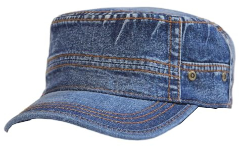 Leoodo Herren Damen Military Army Stil Cap aus Baumwolle verstellbare Sonnen Kappe für Wandern und Sport, Mütze Farbe 2020:Jeans Navy