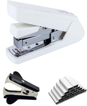 M&G Heavy-Duty Stapler for Desk, 50 Sheet Effortless No-Jam Stapling, White