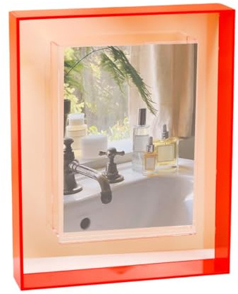 AGONEIR Moderner Acryl-Bilderrahmenhalter, transparenter und farbiger Acryl-Fotorahmen
